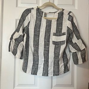 Urban Romantics Bell Bottom Sleeve Blouse